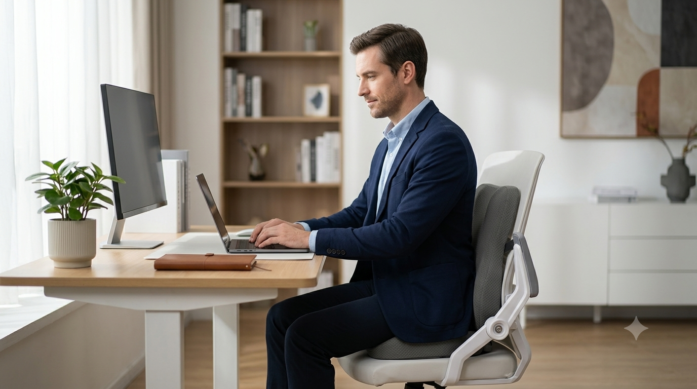 Lumbar Support &amp; Seat Cushion Set — Back Pain Relief for Office &amp; Car