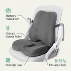 Lumbar Support &amp; Seat Cushion Set — Back Pain Relief for Office &amp; Car