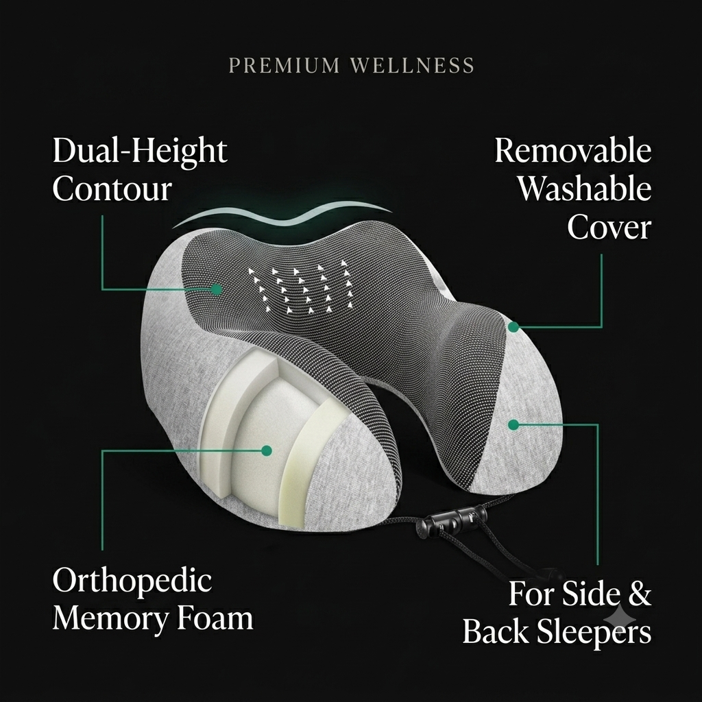Cervical Pillow for Neck Pain Relief — Orthopedic Memory Foam
